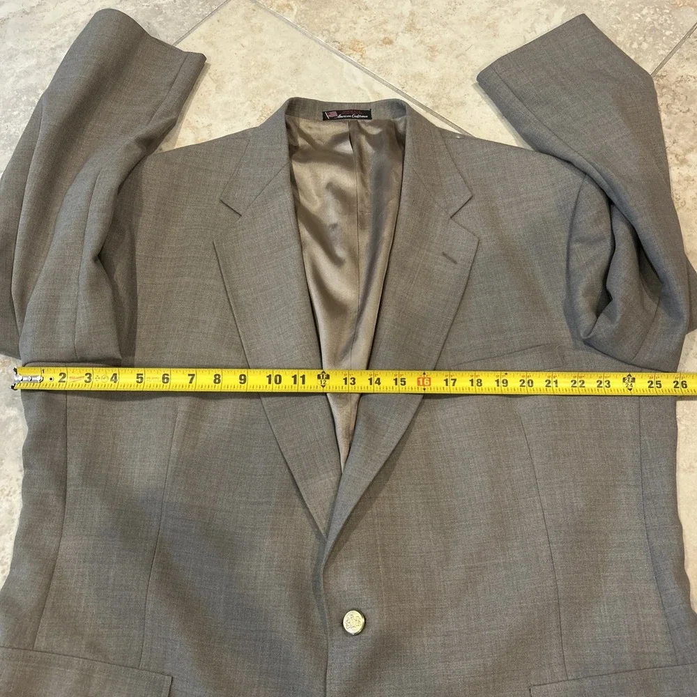 Stafford Blazer Men 50L Brown Wool Blend 2 Button Suit Jacket American Craftsman